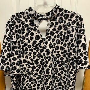 Lane Bryant animal print blouse